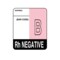 Nevs Label, B Rh Negative 2" x 1-5/8" White w/Pink & Black LBB-23 - alternate 1